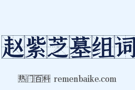 赵紫芝墓组词是什么意思的图片